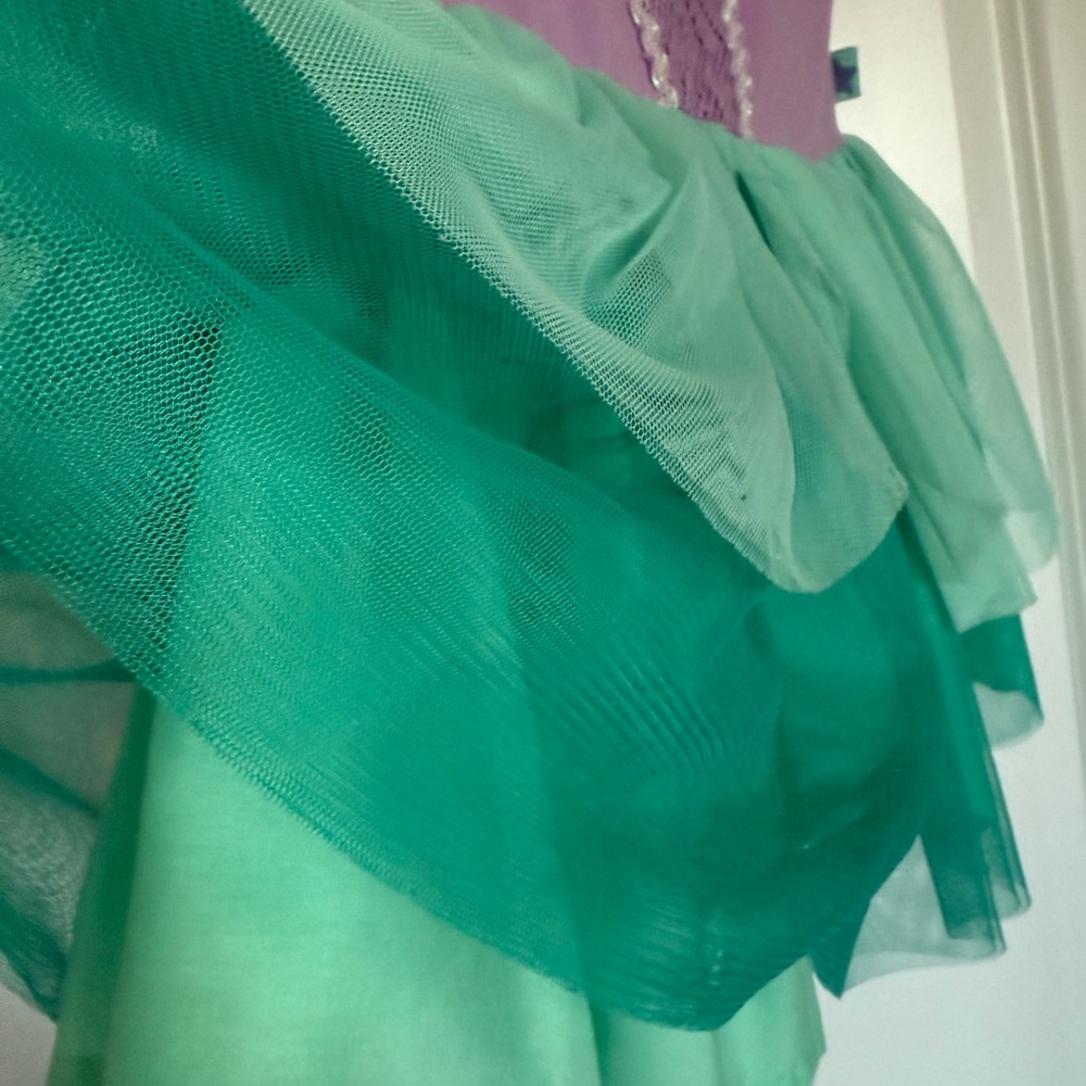 Disney Princess Ariel (Little Mermaid) Purple and Green Dress - Toddler Size 3T - Picture 3 of 5
